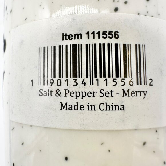 Primitives by Kathy Christmas Merry and Bright Ceramic Salt and Pepper Shakers - Picture 3 of 5